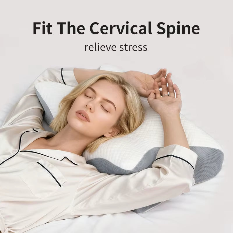 Transform Your Sleep Experience with the Jeebay Custom Logo Solid 200TC Memory Foam Cervical Pillow - Ergonomic Neck Support for Deep Sleep
